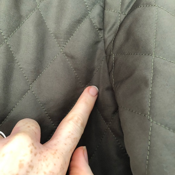 Olive Green Steve & Barry’s Collared Button Down Diamond Pattern Jacket, M - Picture 10 of 13